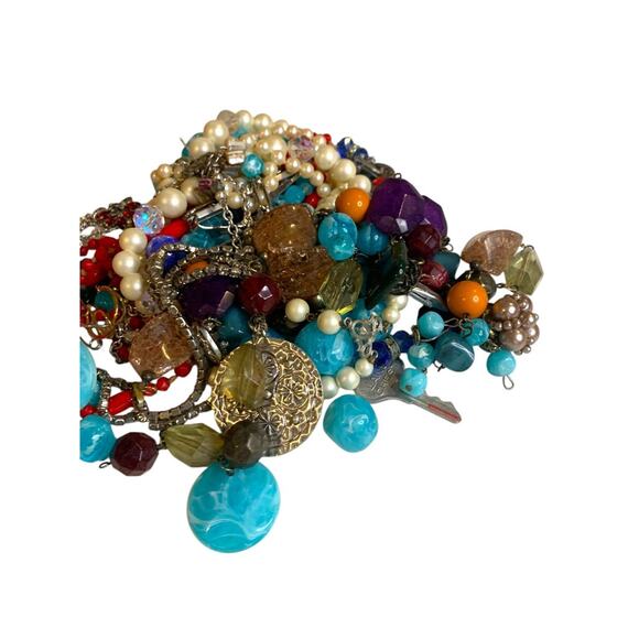 Lot I of Broken Scrap Assorted Jewelry Pieces Crafting Art 13.1 ounces - Picture 3 of 10